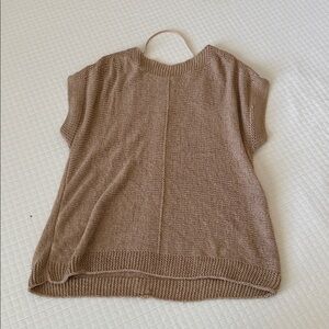 Cable & Gauge Brown Knit Top